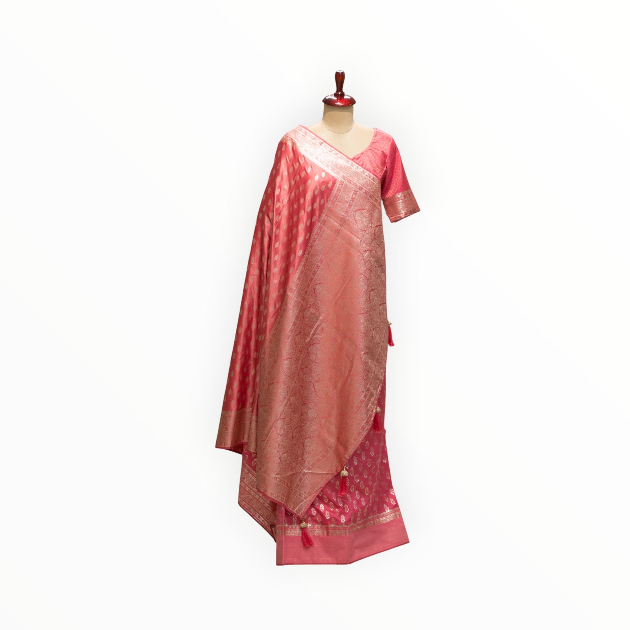 Saree Banarasi  w/ Stitched Blouse DCK410
